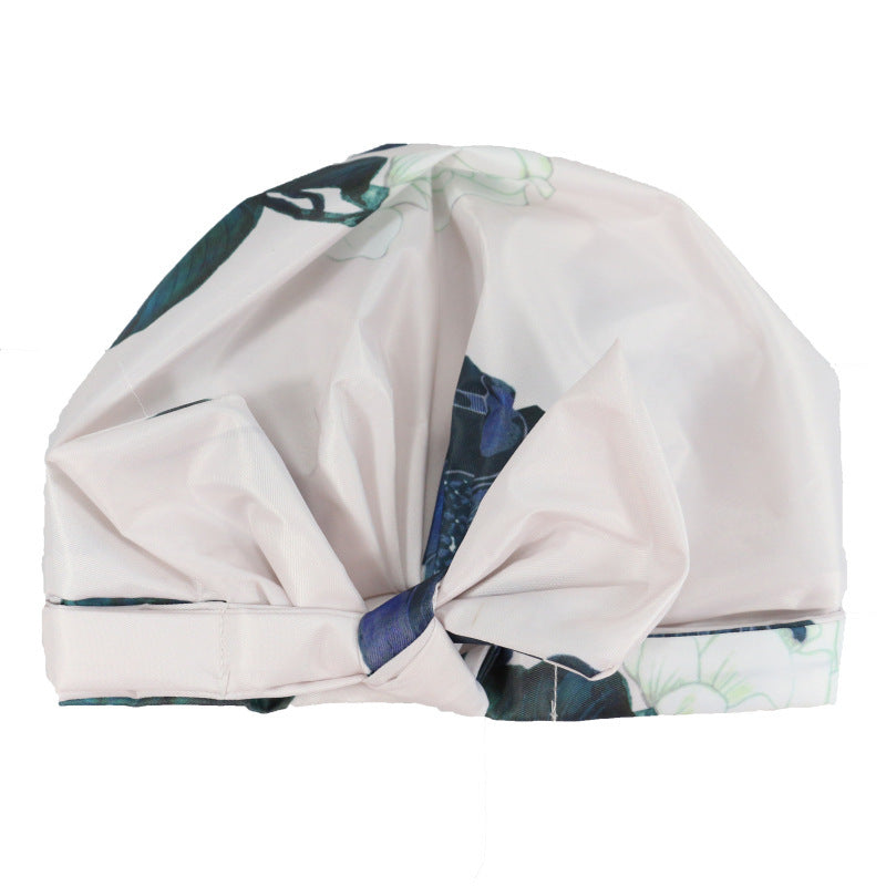 Bowknot Waterproof Single-layer Adjustable Shower Cap