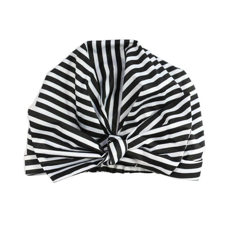 Bowknot Waterproof Single-layer Adjustable Shower Cap