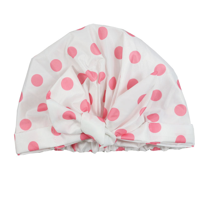 Bowknot Waterproof Single-layer Adjustable Shower Cap