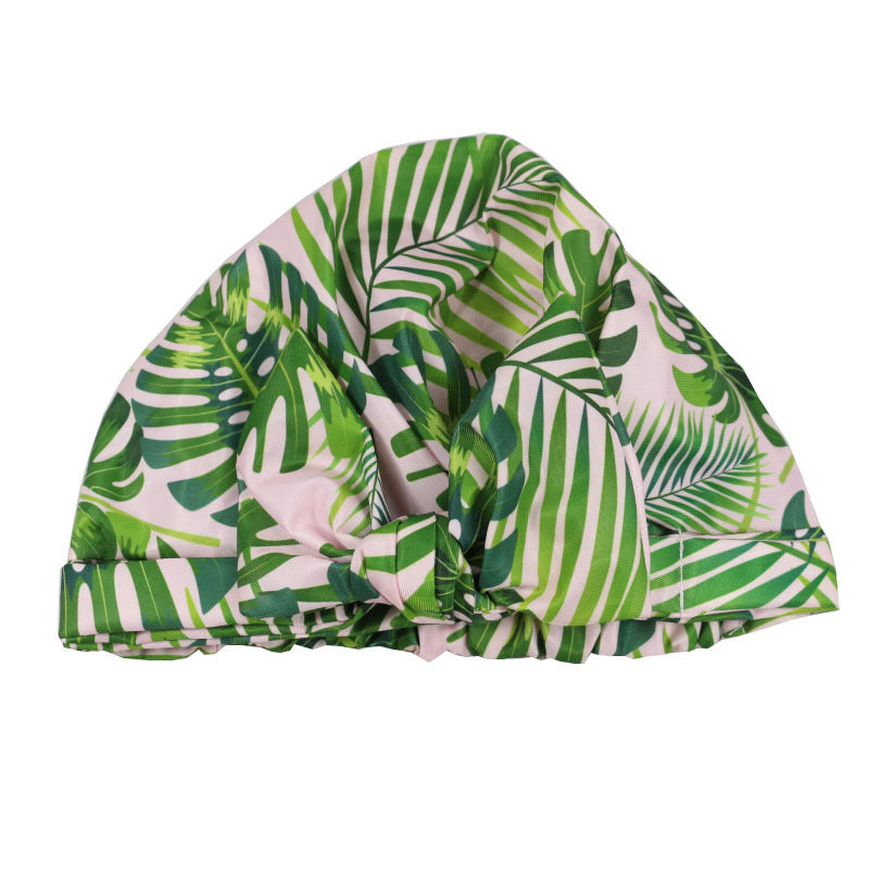 Bowknot Waterproof Single-layer Adjustable Shower Cap